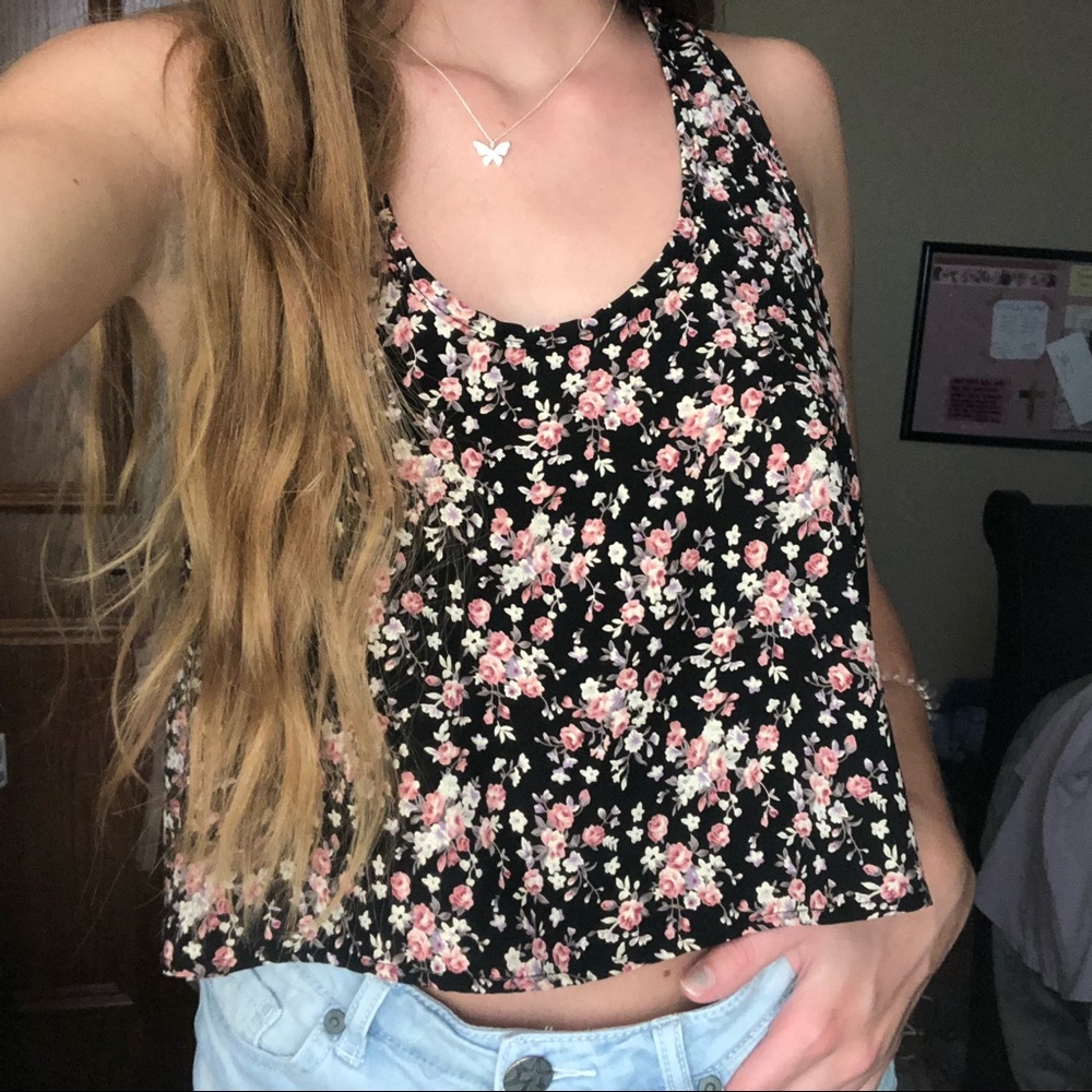 Cropped Floral Tank